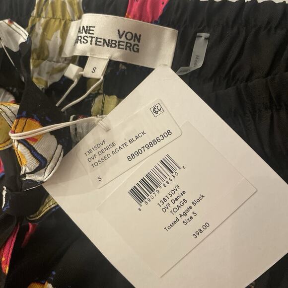 Diane Von Furstenberg Denise Silk Colorful Geode Wide Leg Pants Small S 4 6 $400 - Picture 4 of 11